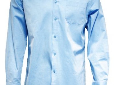 Koszula męska z długim rękawem niebieska