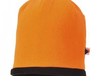 HA14 - Odwracalna czapka ostrzegawcza Beanie Pomarańcz/Czarny
