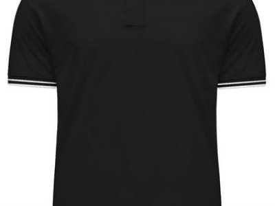 Koszulka polo 210 CONTRAST czarno biała