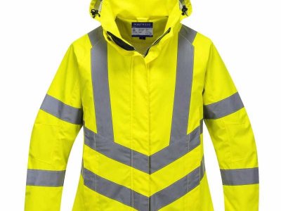 Damska kurtka ochronna ostrzegawcza i paroprzepuszczalna żółta LW70