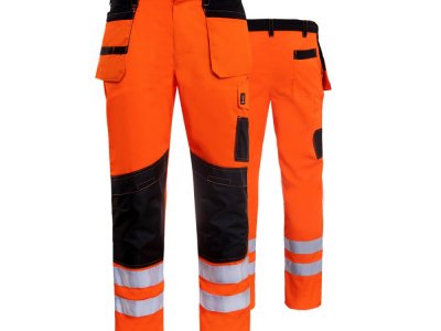 Spodnie do pasa ochronne ostrzegawcze pomarańczowe PROMONTER HV 260 SP HVP