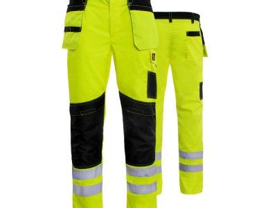 Spodnie do pasa ochronne ostrzegawcze żółte PROMONTER HV 260 SP HV