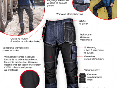 Spodnie jeansowe Lahti Pro L40518 1
