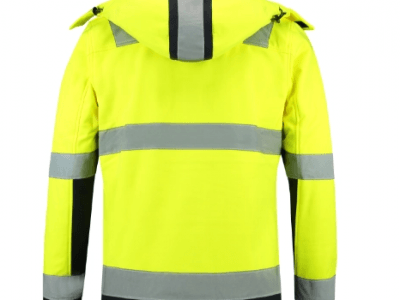 Softshell kurtka unisex BI-COLOR EN ISO 20471 SOFTSHELLT52 kolor fluorescencyjny żółty (97) 1